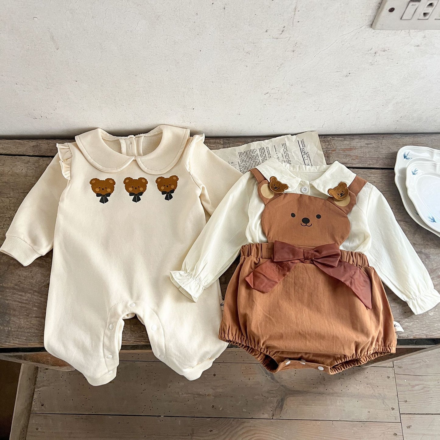 BEAR & BLOUSE SET