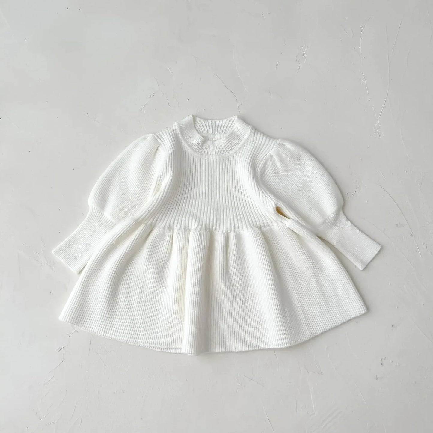 Puff Sleeve Knitted Dress