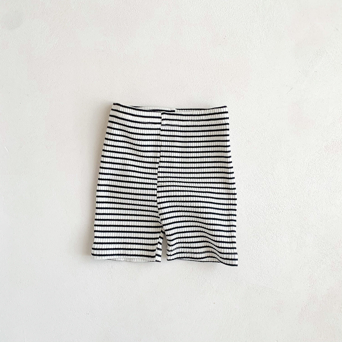 UNISEX Stripe Ribbed Cycling Shorts