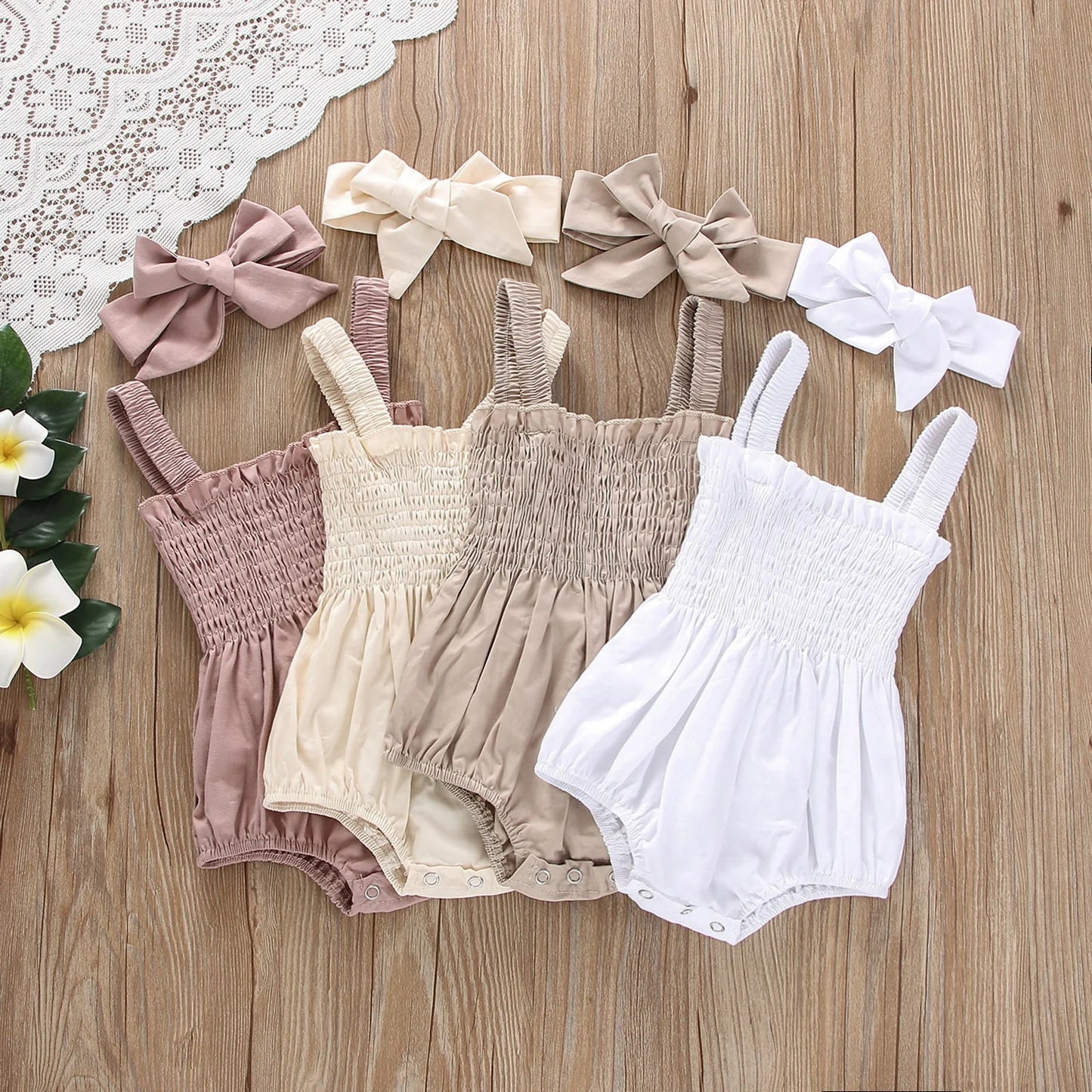 Sleeveless Romper & Bow