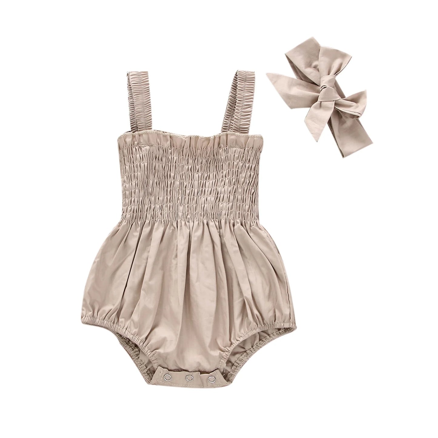 Sleeveless Romper & Bow