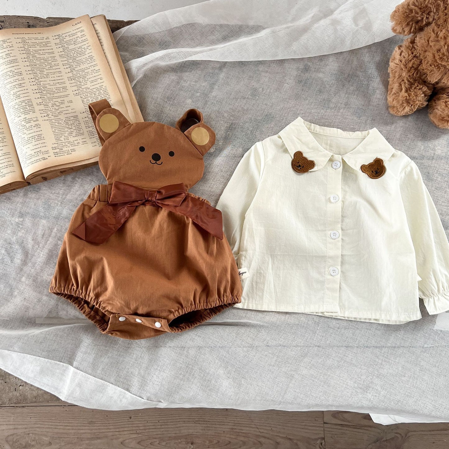 BEAR & BLOUSE SET