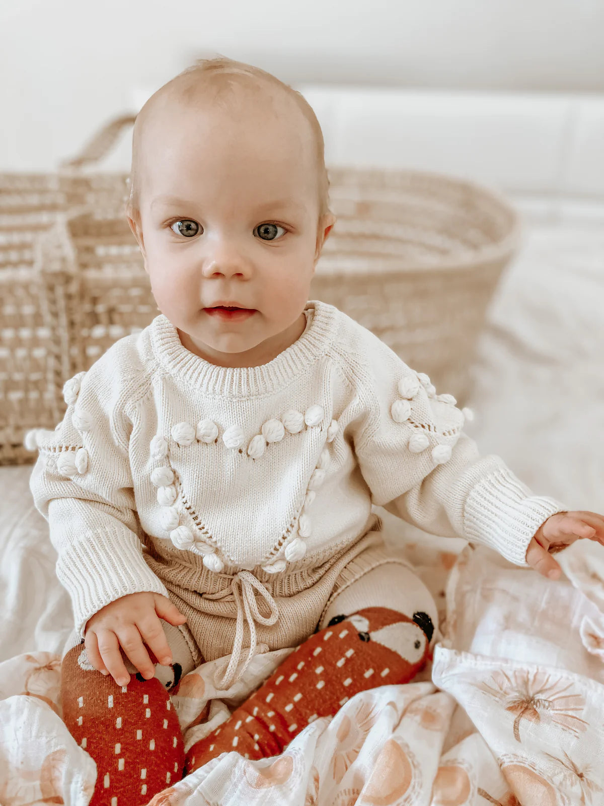 HEART KNITTED BODYSUIT