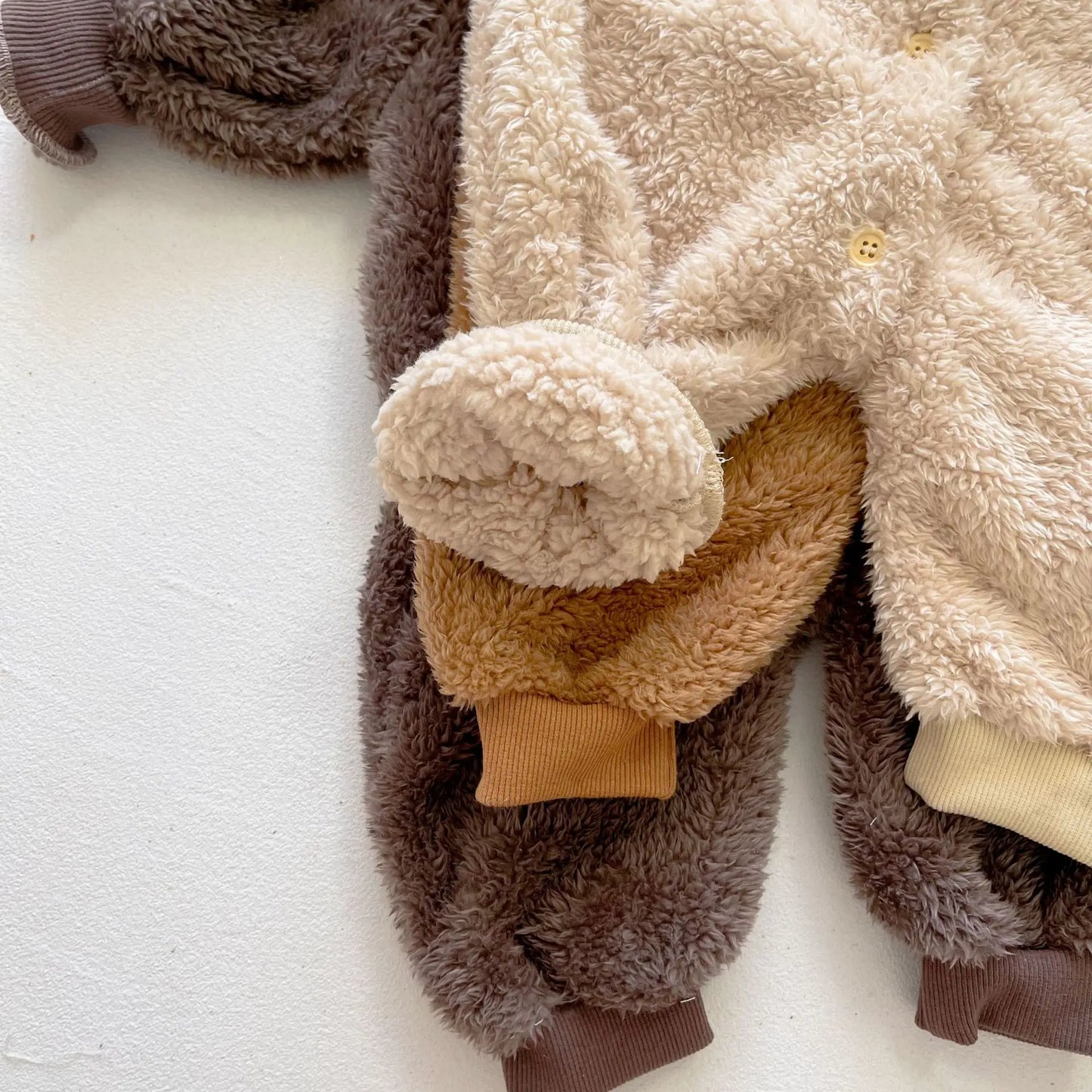 LOLO Warmer Snowsuit Cotton Fleece Hooded Romper