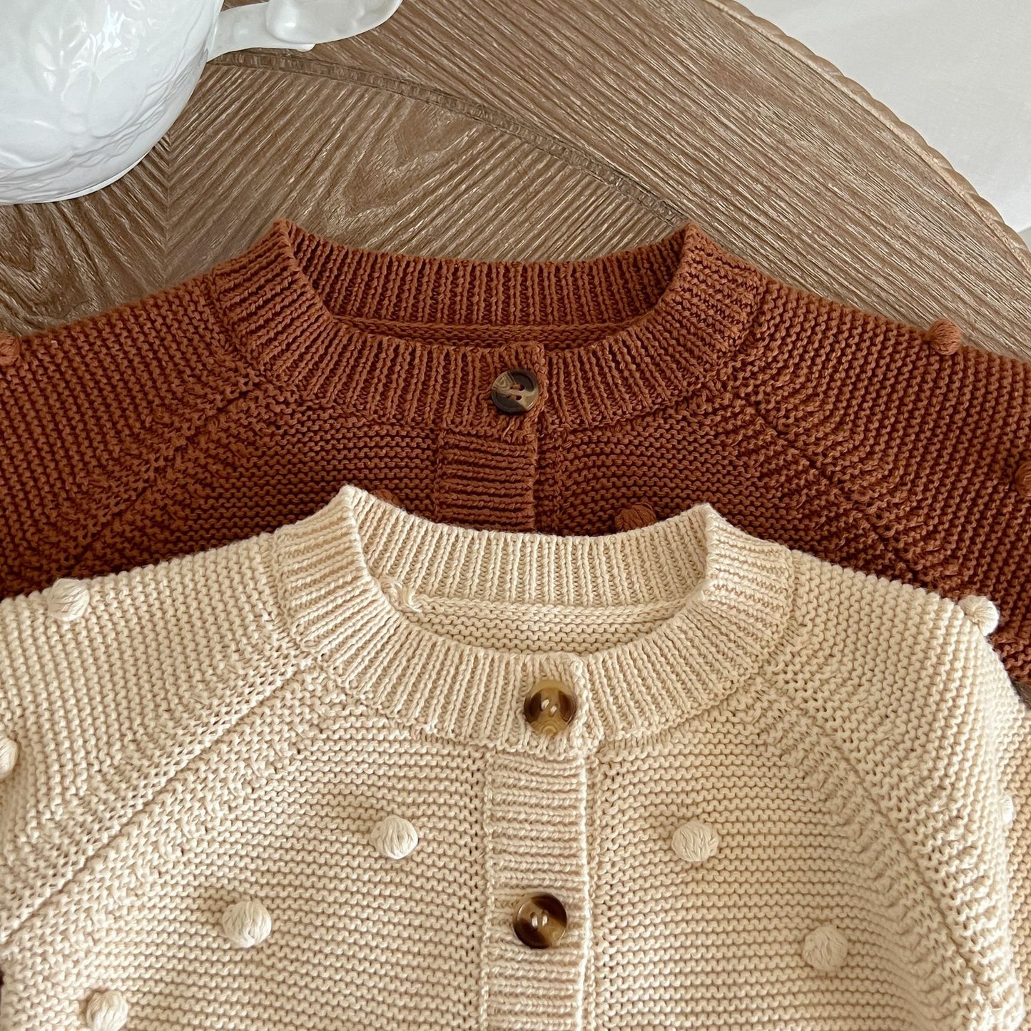 POM BUTTON UP CARIDGAN