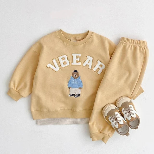 V-BEAR SWEATSHIRT & JOGGER LONG SET