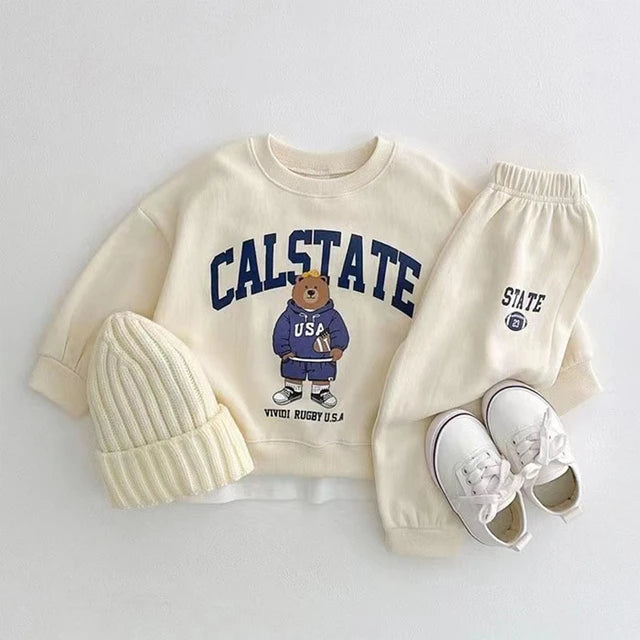 CALSTATE BEAR SWEATSHIRT & JOGGER LONG SET