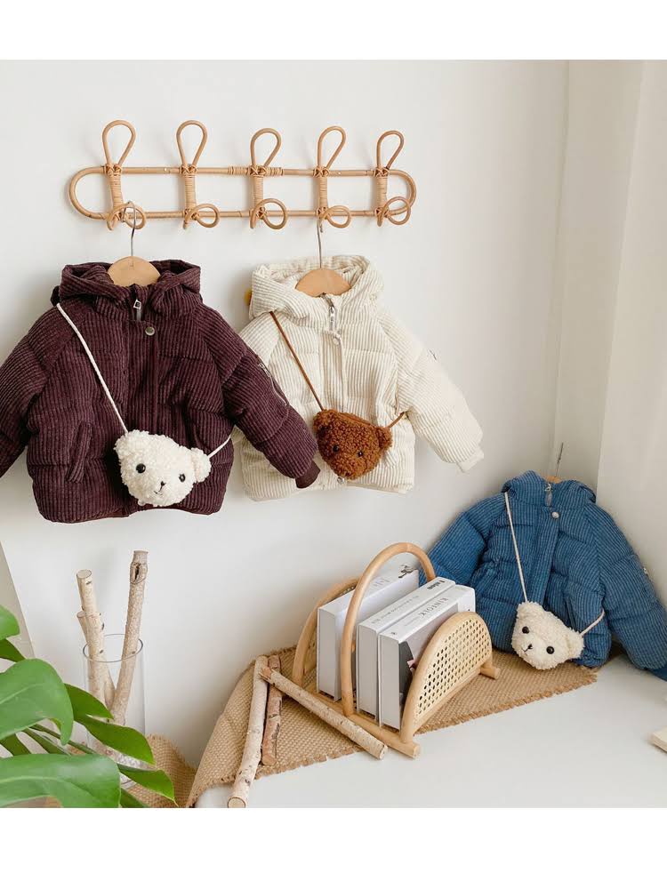 CORDUROY JACKET with BEAR BAG