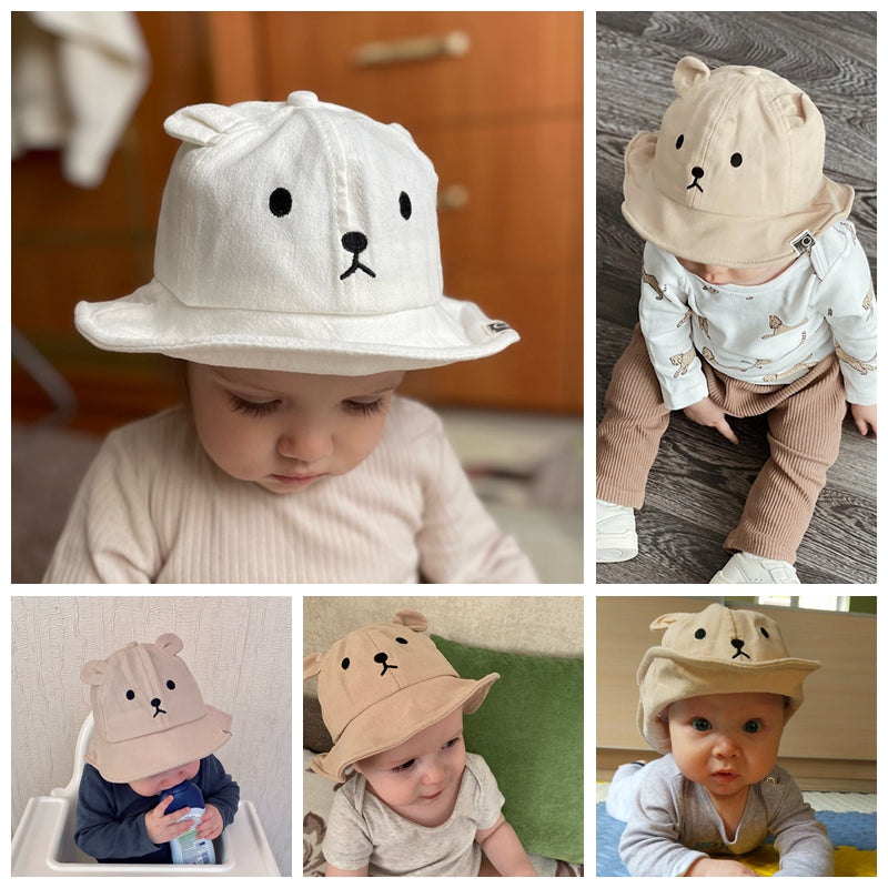 CUTE BEAR SPRING SUMMER BABY BUCKET HAT 