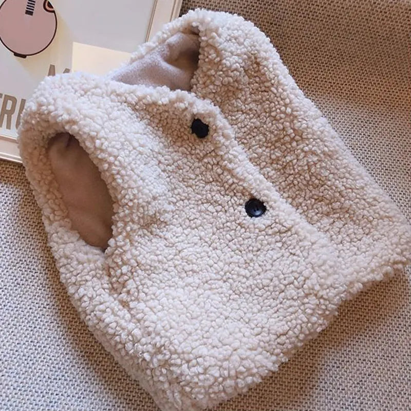 Faux shearling vest | cream