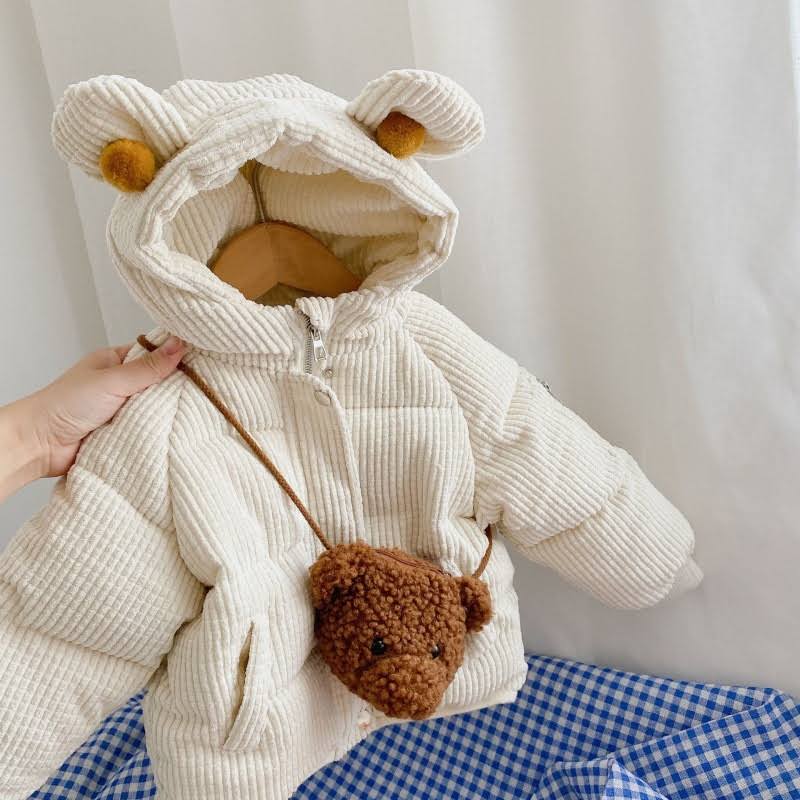 CORDUROY JACKET with BEAR BAG