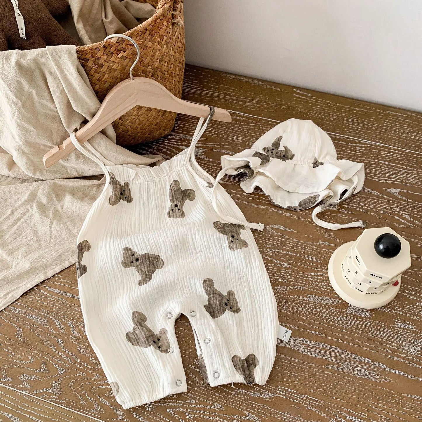 LUNINA COTTON ROMPER &amp; HAT