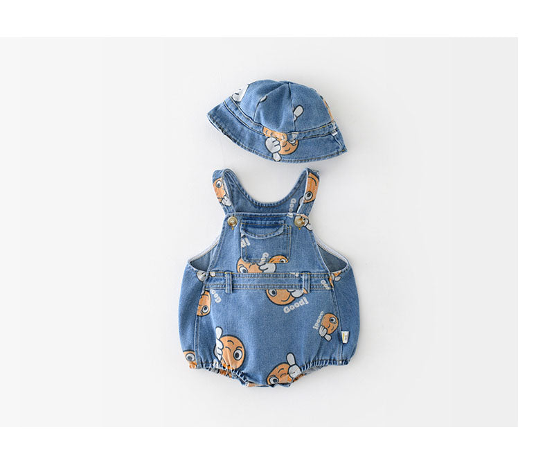 BABY DENIM ROMPER SET