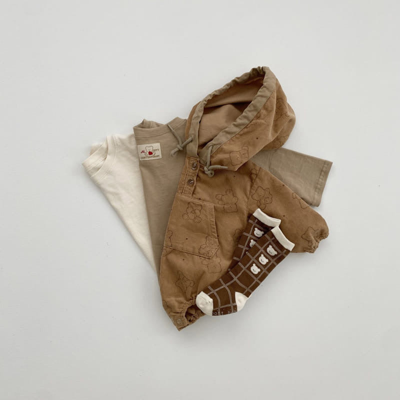 Bread Bear Hoodie Romper_ 2 Colors