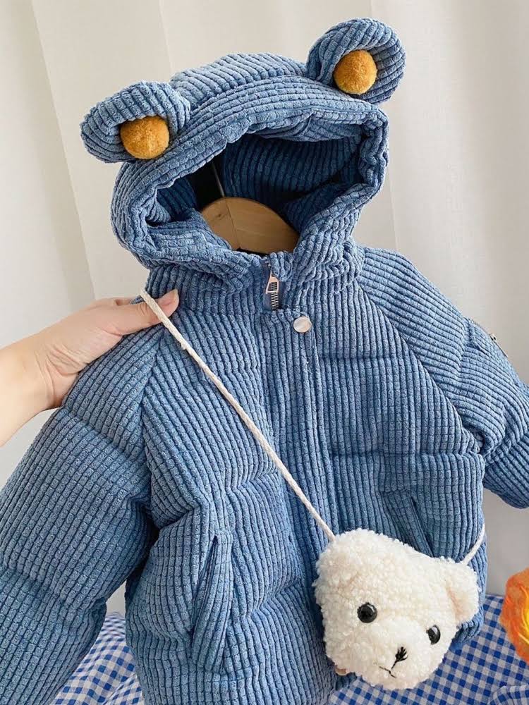 CORDUROY JACKET with BEAR BAG