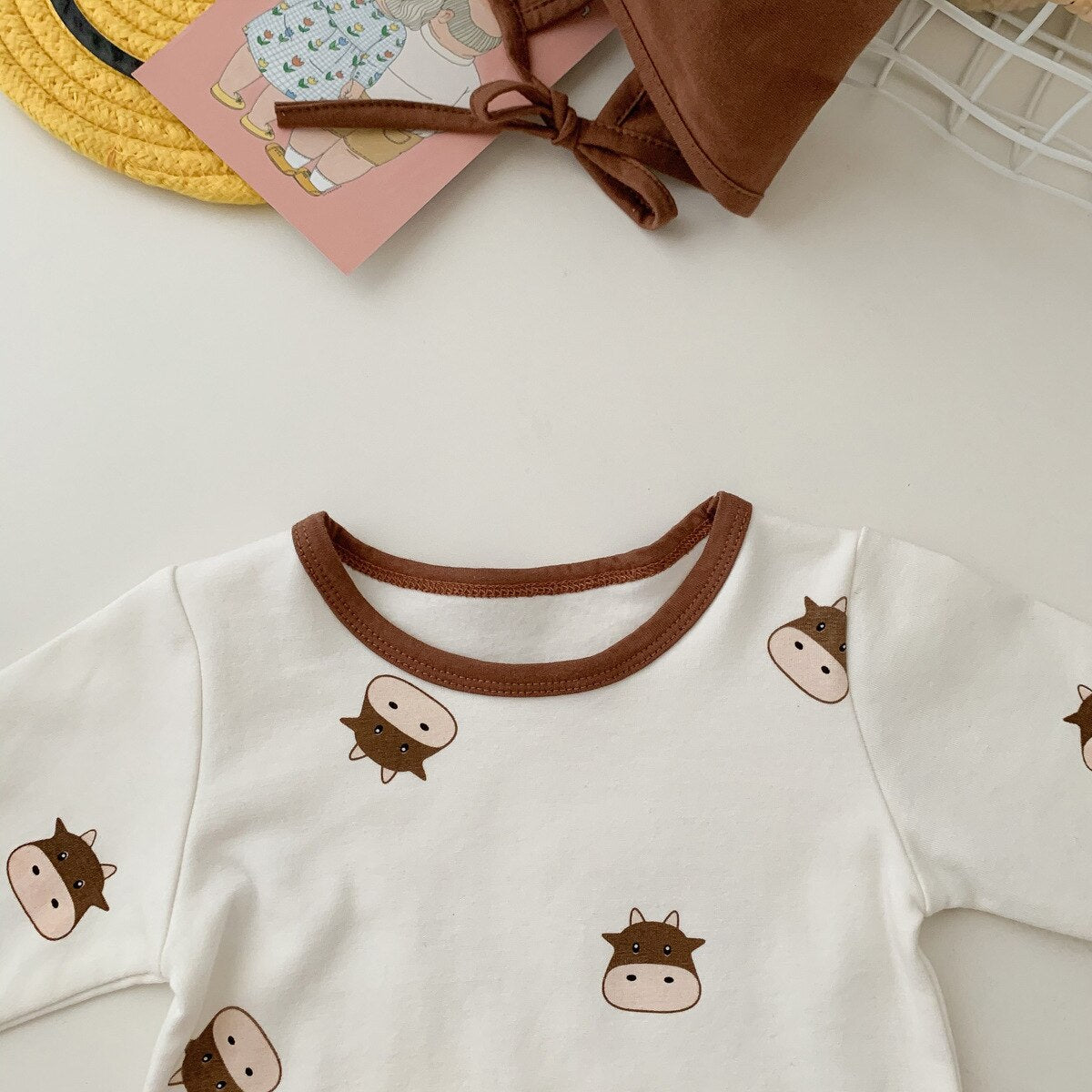 COW ROMPER WITH HAT