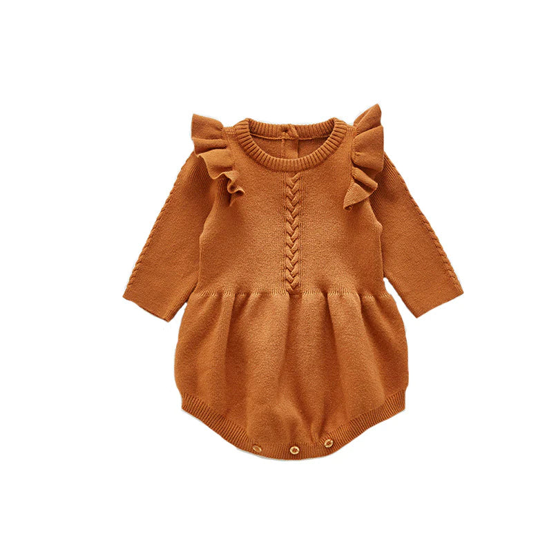 CABLE KNIT CAP ROMPER
