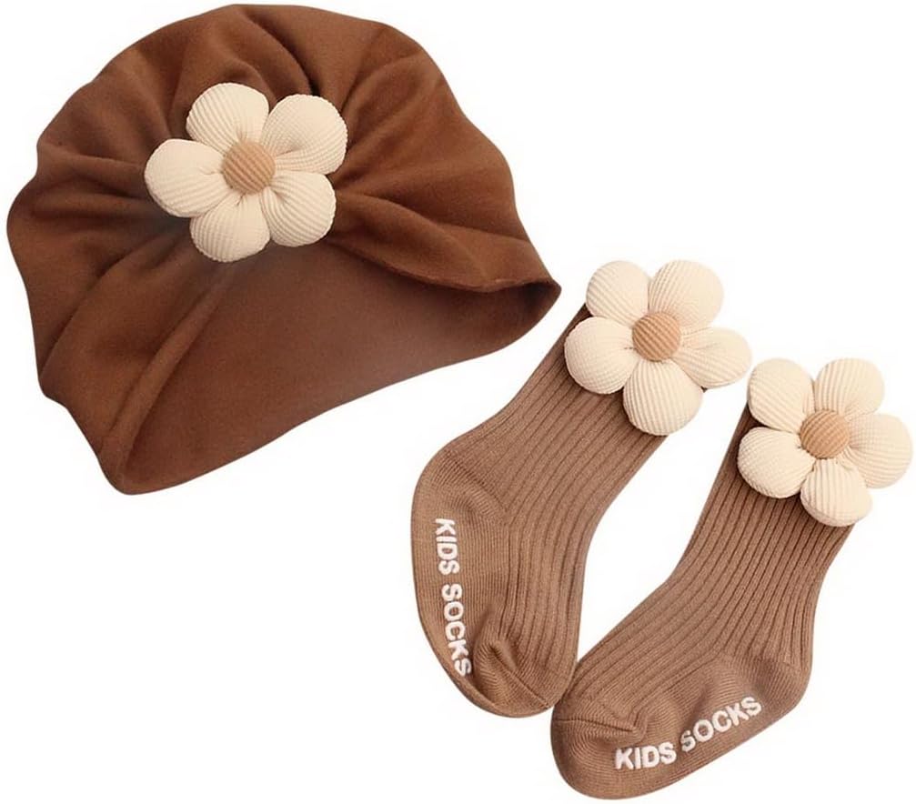 FLOWER HAT &amp; SOCK SET