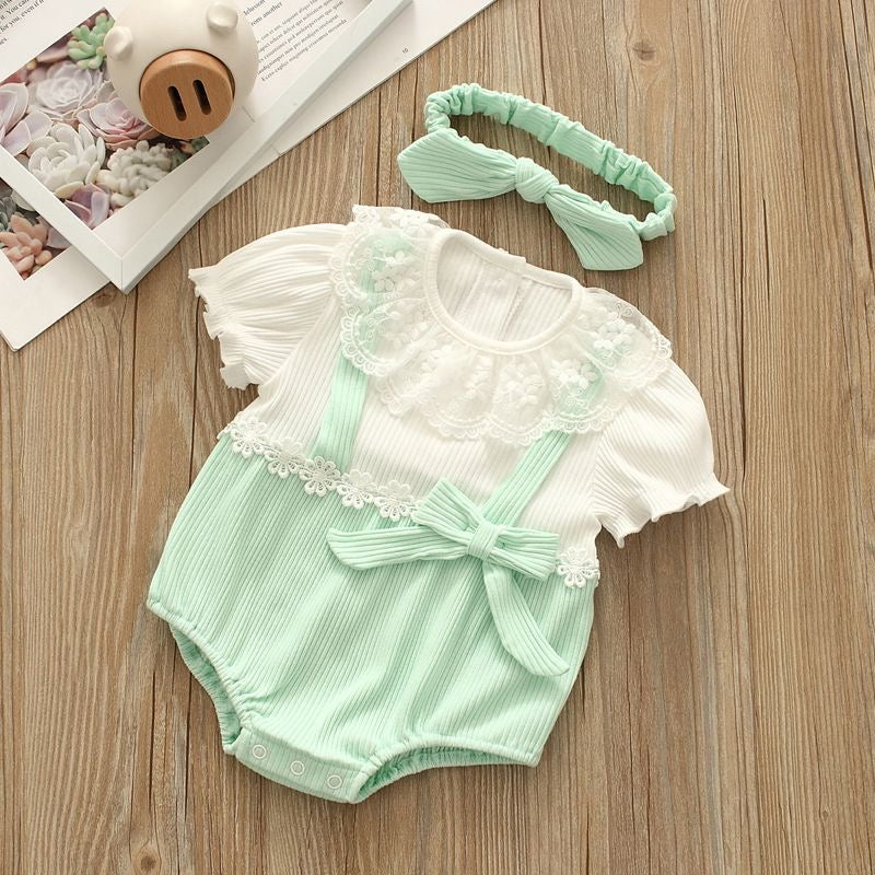 LOUISA 2-PIECE SET BOW & ROMPER