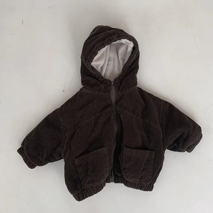 LUNO CORDUROY HOODED JACKET