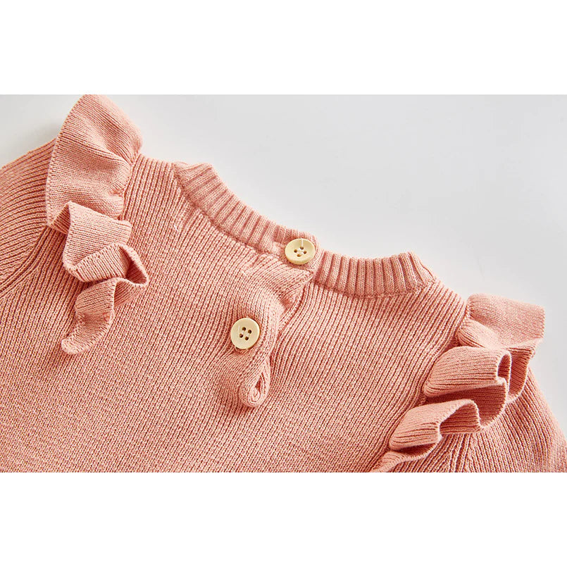 CABLE KNIT CAP ROMPER