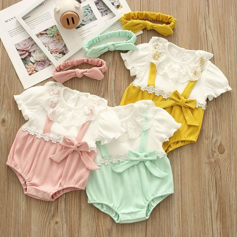 LOUISA 2-PIECE SET BOW & ROMPER