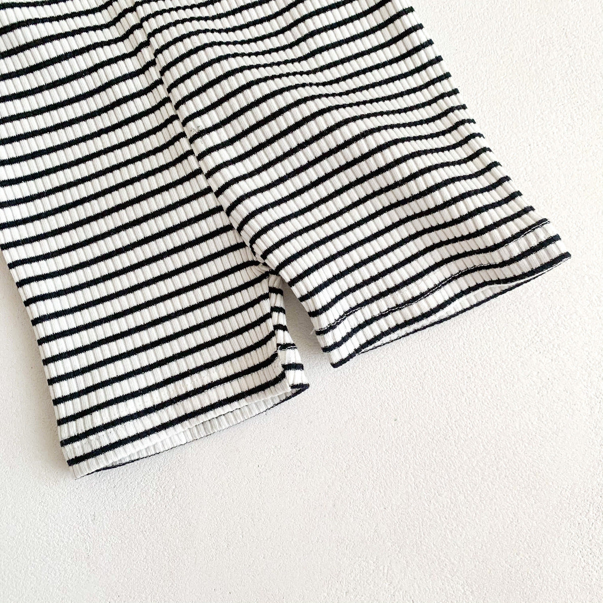 UNISEX Stripe Ribbed Cycling Shorts