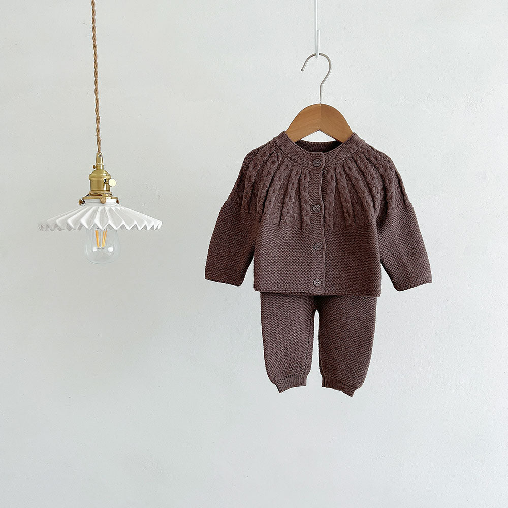 LUNA NUDE CARDIGAN &amp; TROUSER SET