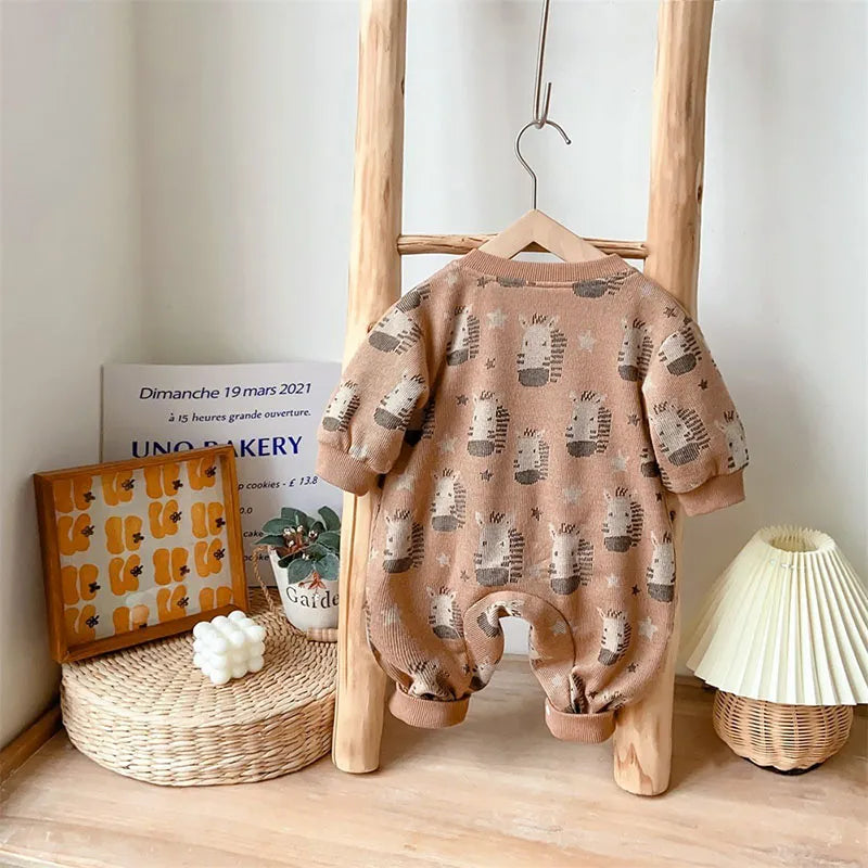BABY STAR BUTTON POCKET ROMPER 