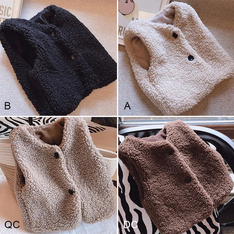 Faux shearling vest | cream