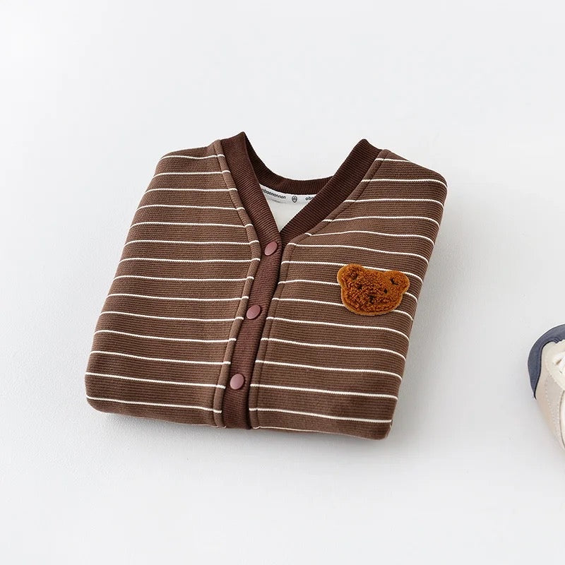 GIANNI STRIPE FLEECE ROMPER