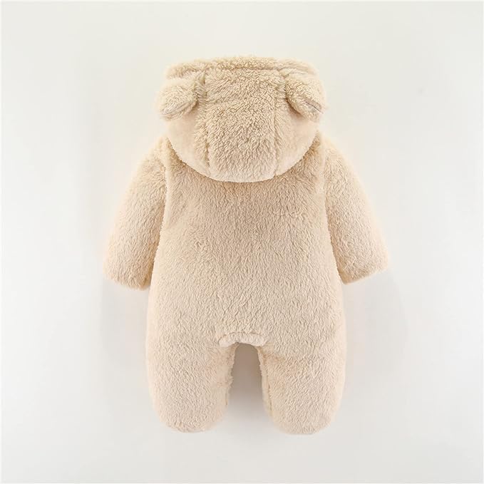 LEON Warm Cotton Fleece Hooded Romper