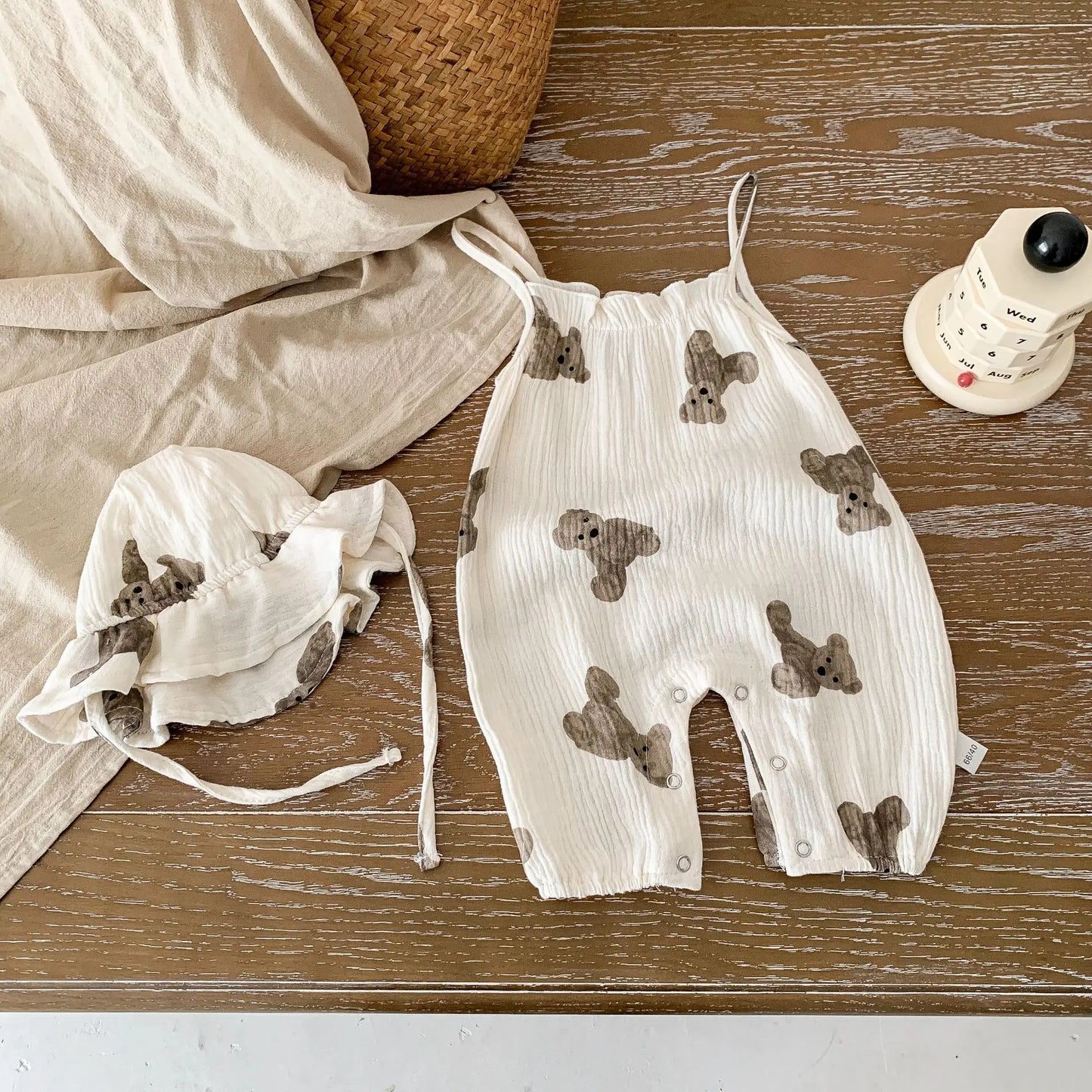LUNINA COTTON ROMPER &amp; HAT