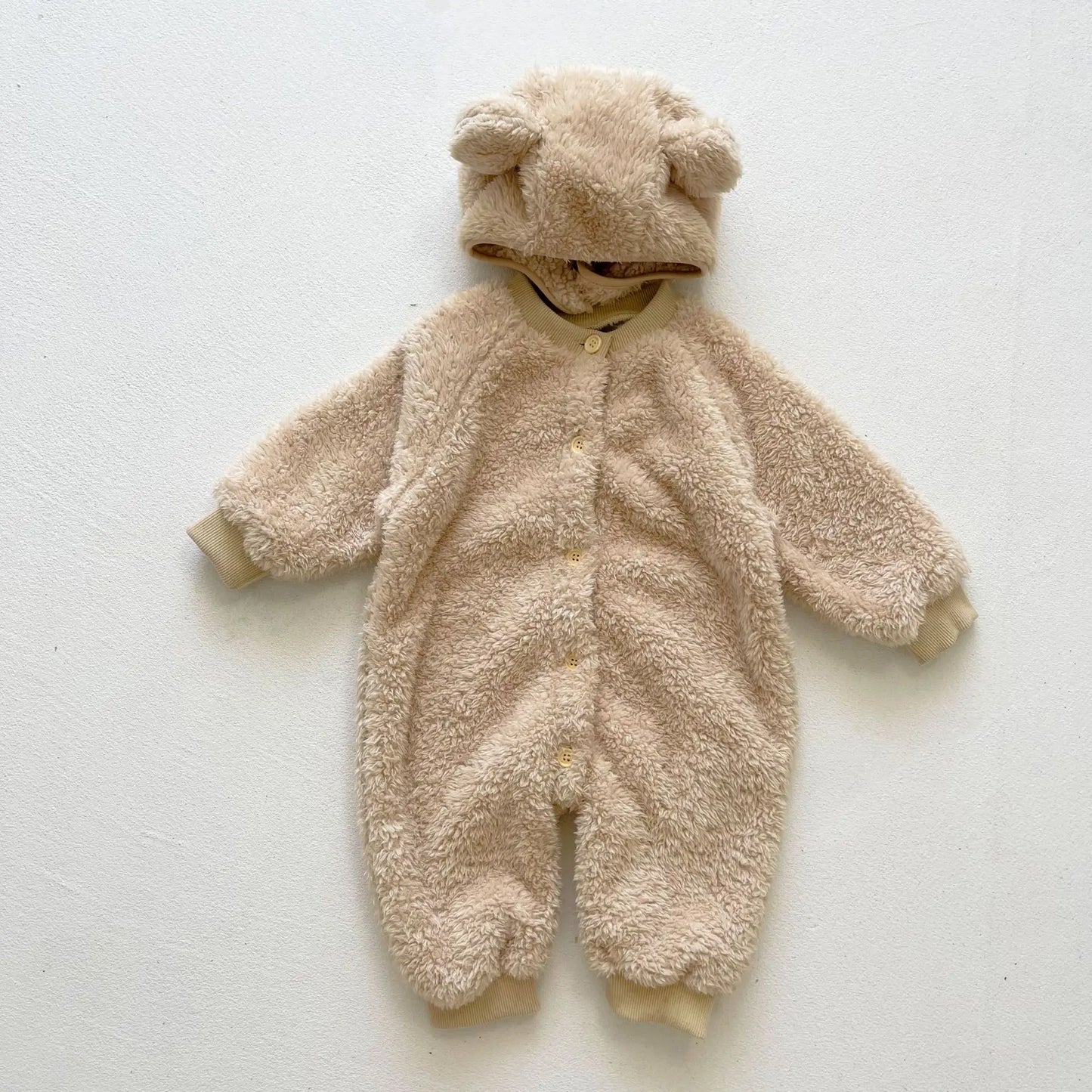 LOLO Warm Snowsuit Cotton Fleece Hooded Romper 