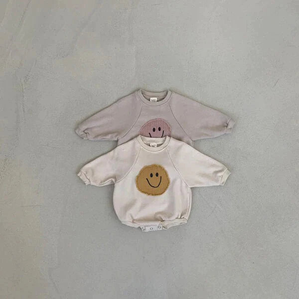 SMILEY FACE SWEATSHIRT ROMPER