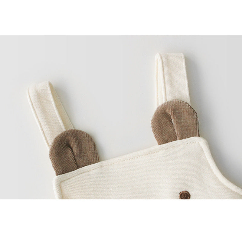 Spanish Baby Teddy Bear Overall Rompers & Bonnets