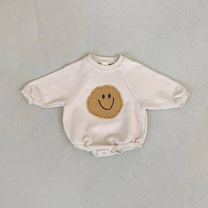 SMILEY FACE SWEATSHIRT ROMPER