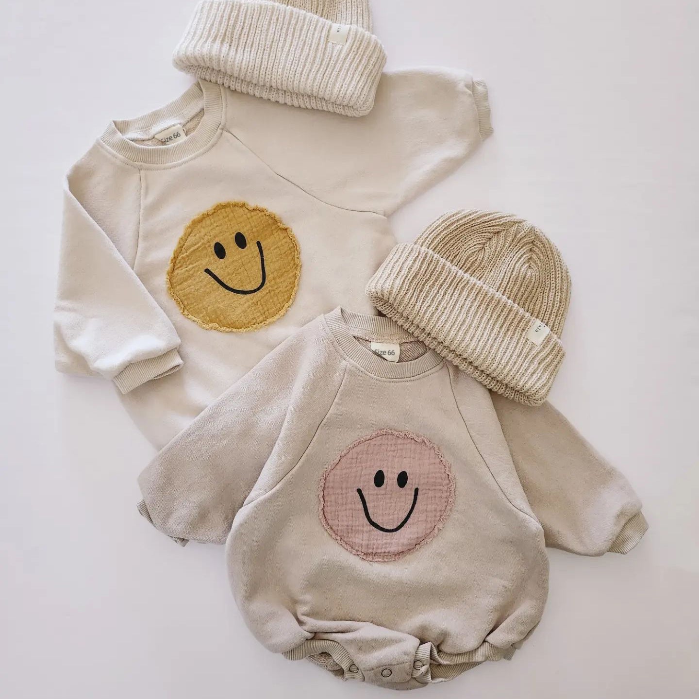 SMILEY FACE SWEATSHIRT ROMPER
