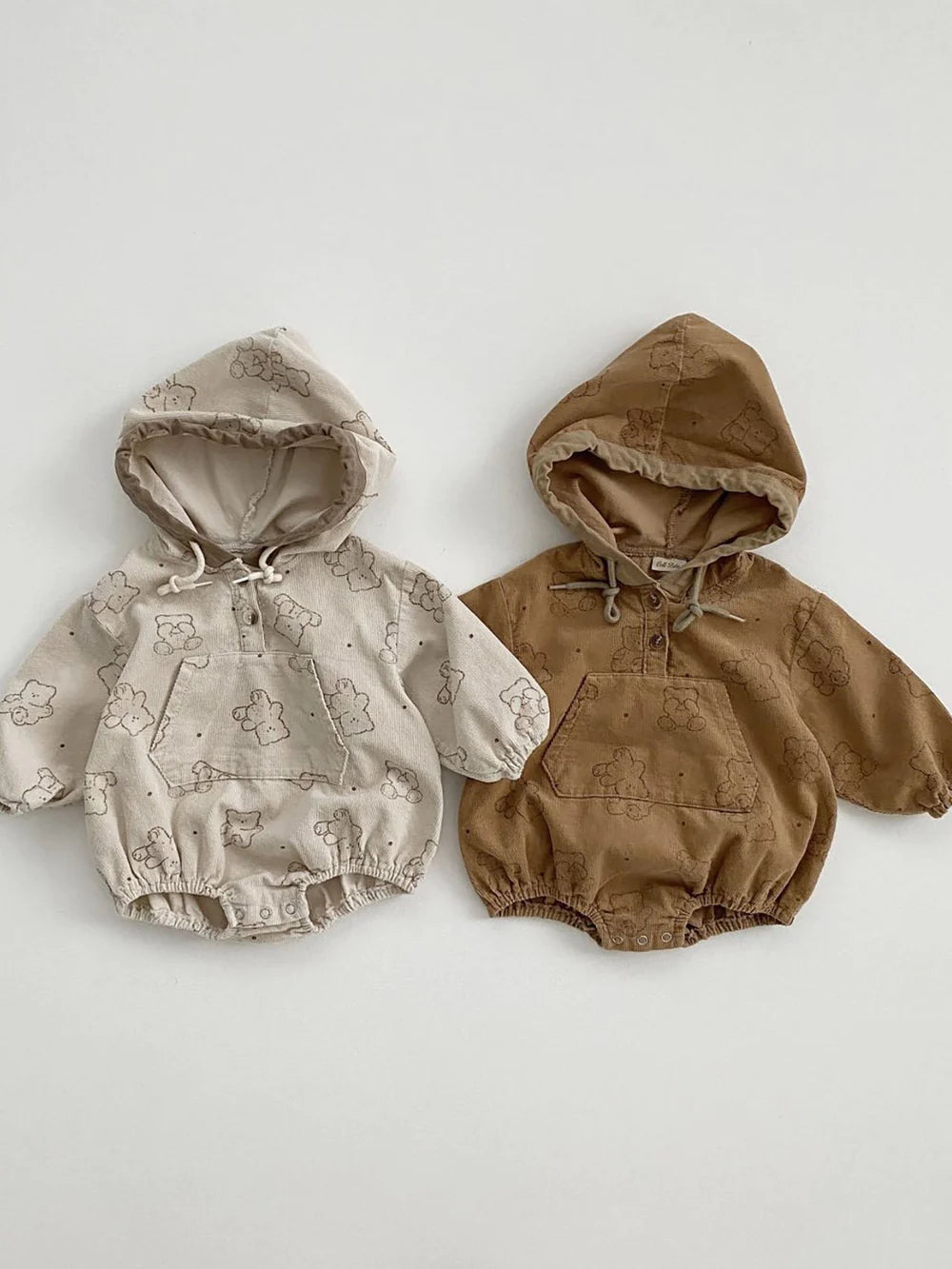 Bread Bear Hoodie Romper_ 2 Colors