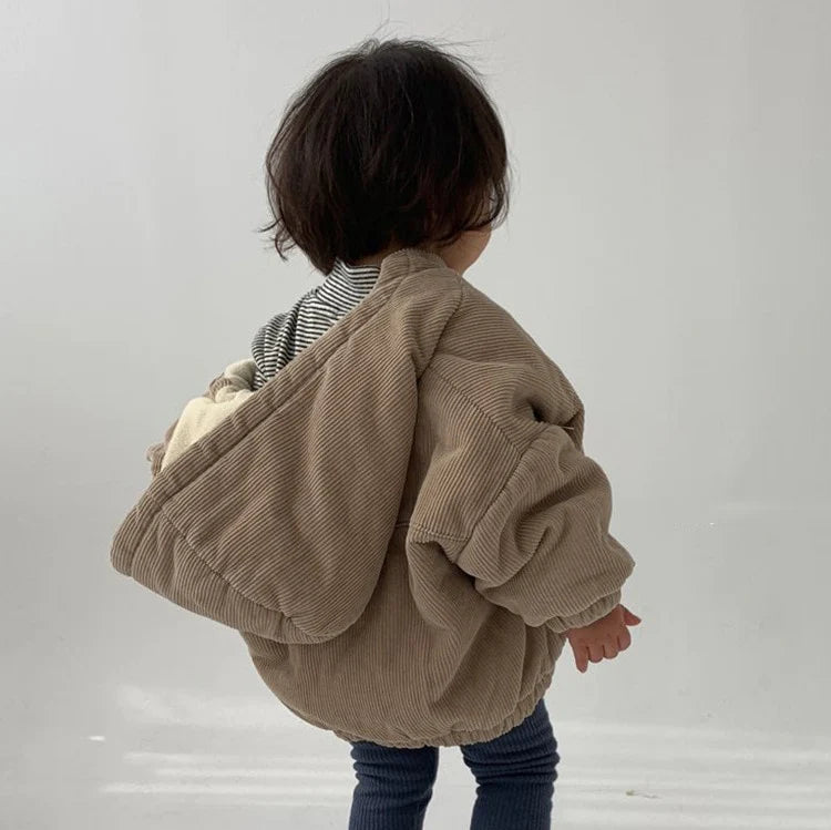 LUNO CORDUROY HOODED JACKET