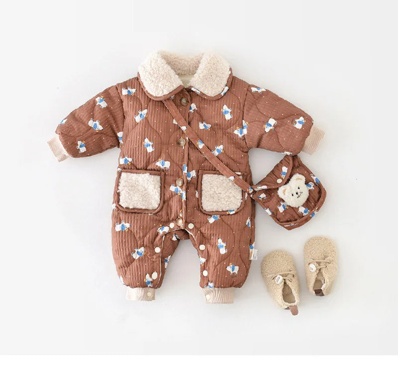 TONI BEAR WARM ROMPER + BAG