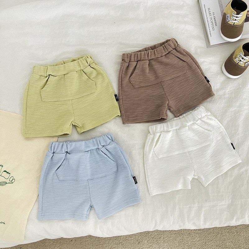 Set premium di pantaloncini e maglietta a coste con orsacchiotto 