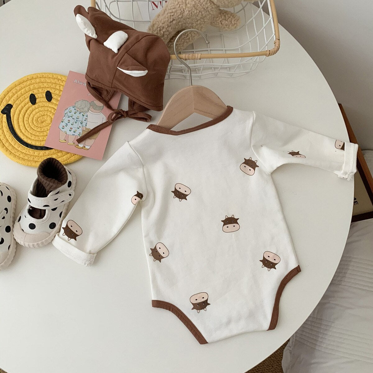 COW ROMPER WITH HAT