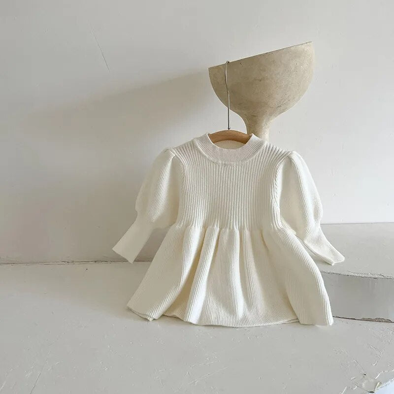 Puff Sleeve Knitted Dress