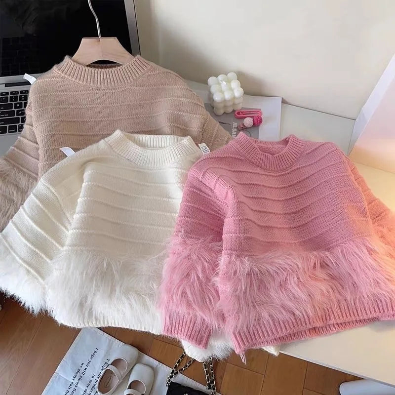 CUTENESS FURRY KNIT SWEATER