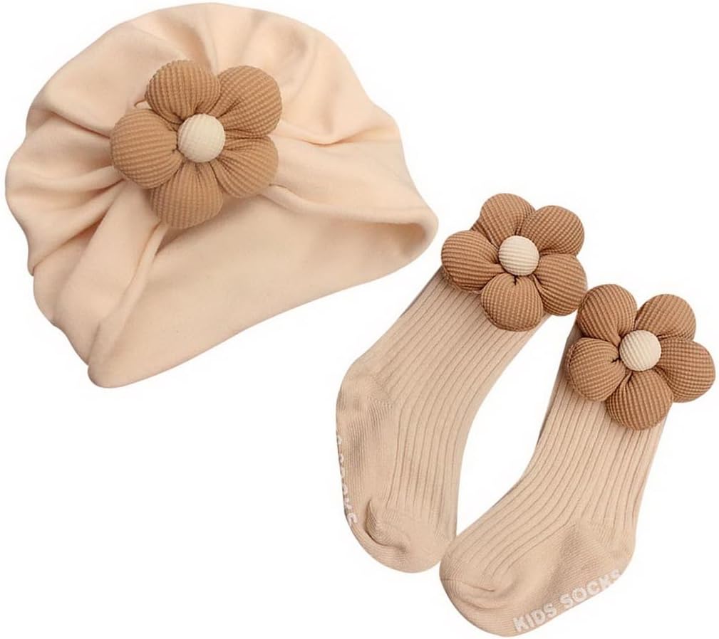 FLOWER HAT &amp; SOCK SET