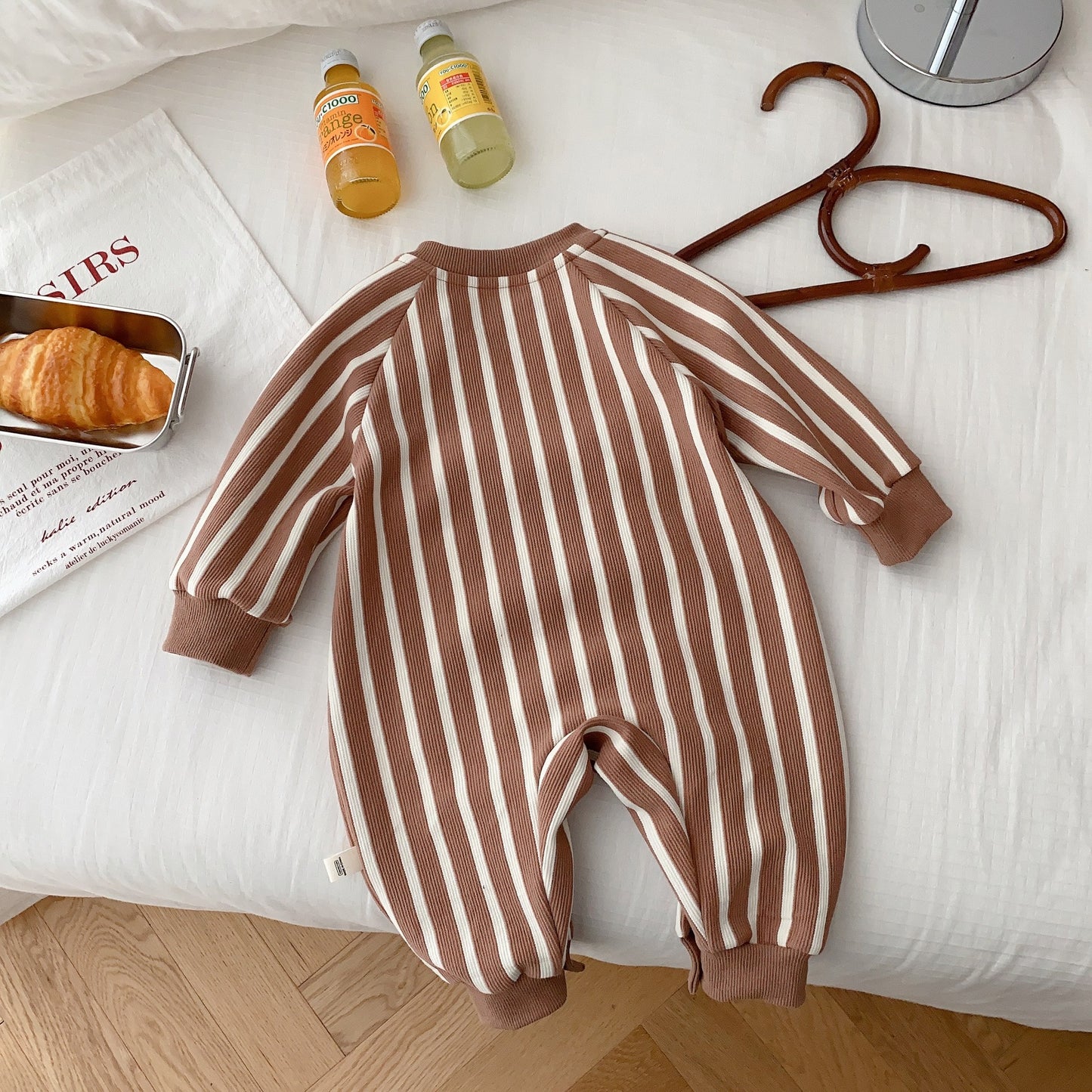 LOVE BEAR STRIPE ROMPER