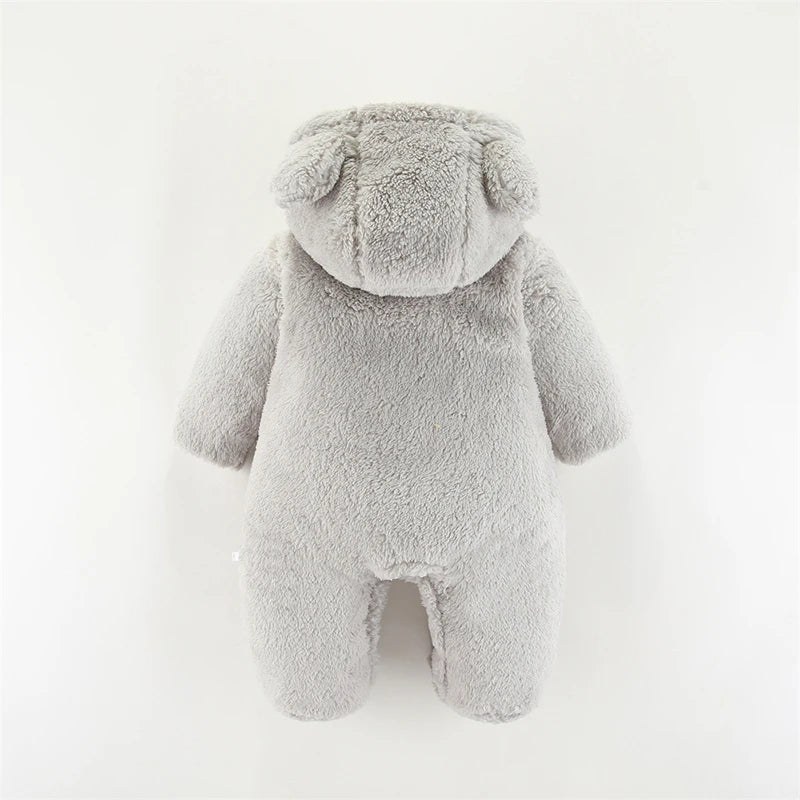 LEON Warm Cotton Fleece Hooded Romper