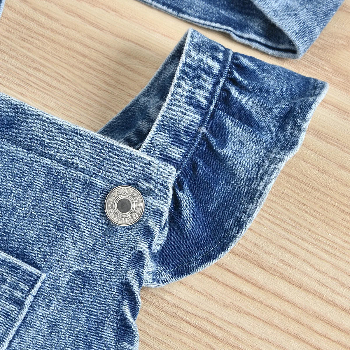 JEANS ROMPER SET WITH BOWIE TOPKNOT