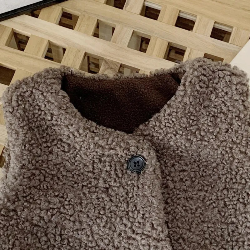 Faux shearling vest | cream